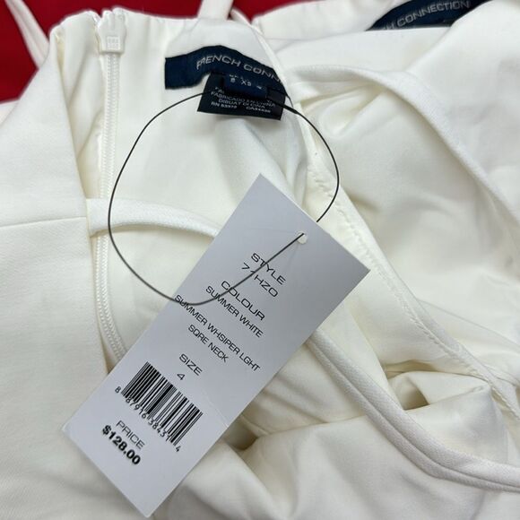 🔥French connection Summer Whisper Womens A-Line Mini Party Dress Sz 4 New - Picture 5 of 5